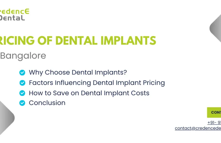 Pricing of dental implants in Bangalore