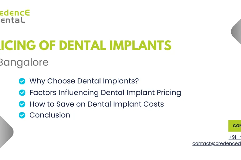 Pricing of dental implants in Bangalore