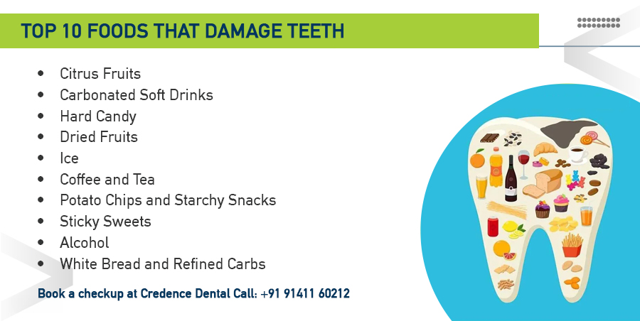 top 10 foods that damage teeth