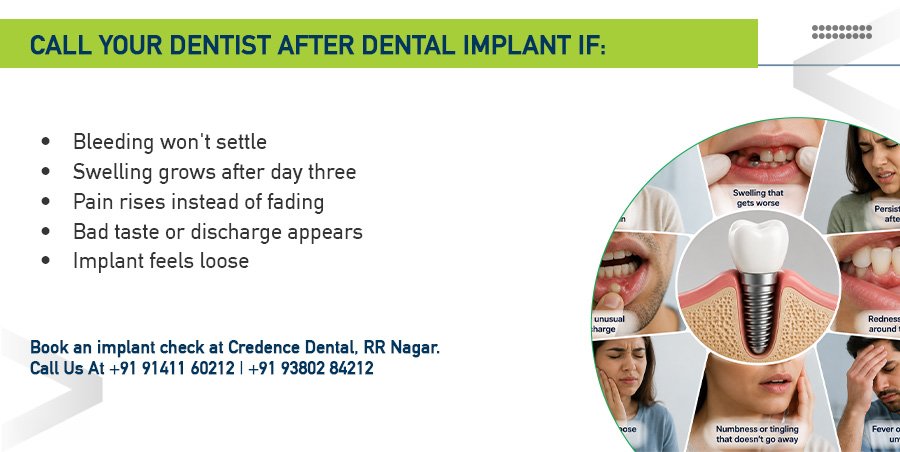 call your dentist after dental implant if