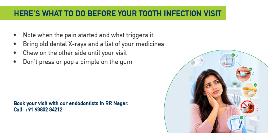here’s what to do before your tooth infection visit